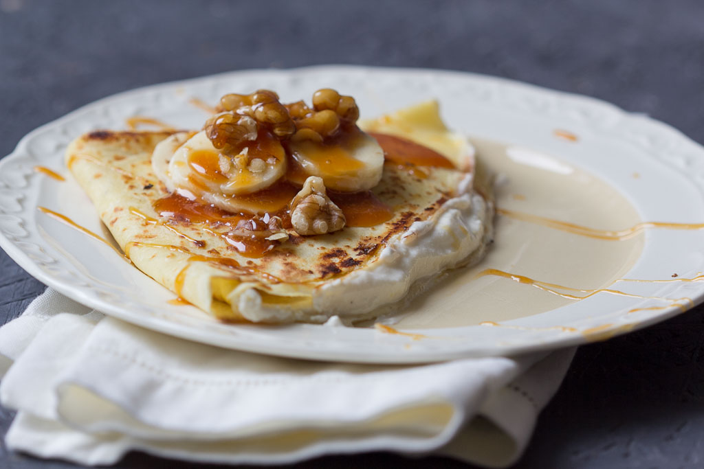 Pfannkuchen mit Ricottafüllung - Foodblog Lunch For One