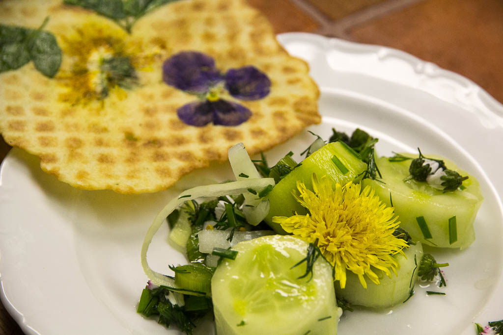 Gurkensalat mit Wildkräuter - Reiseblog Foodblog Lunch For One